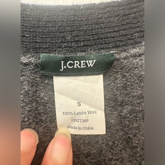 J.Crew Sweater Women S Cardigan Open Front Long Line Knit Lambs Wool - Picture 6 of 6